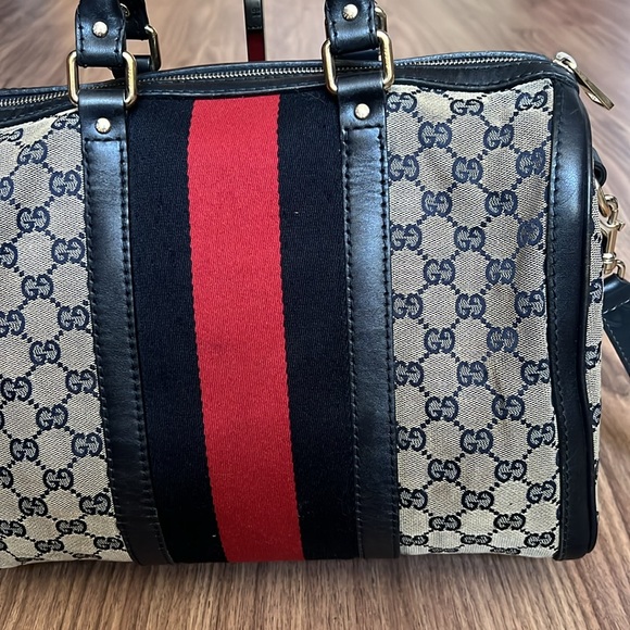 A196- ๐ฏ % authentic Gucci Boston tote bag - Picture 9 of 16